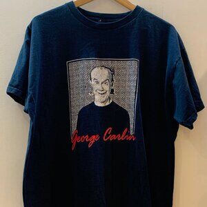 George Carlin Vintage Double Sided T-Shirt Black - Men's Size L